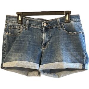 Old Navy Girlfriend Jeans Cotton, Polyester, Spandex blue shorts Sz 10 Regular